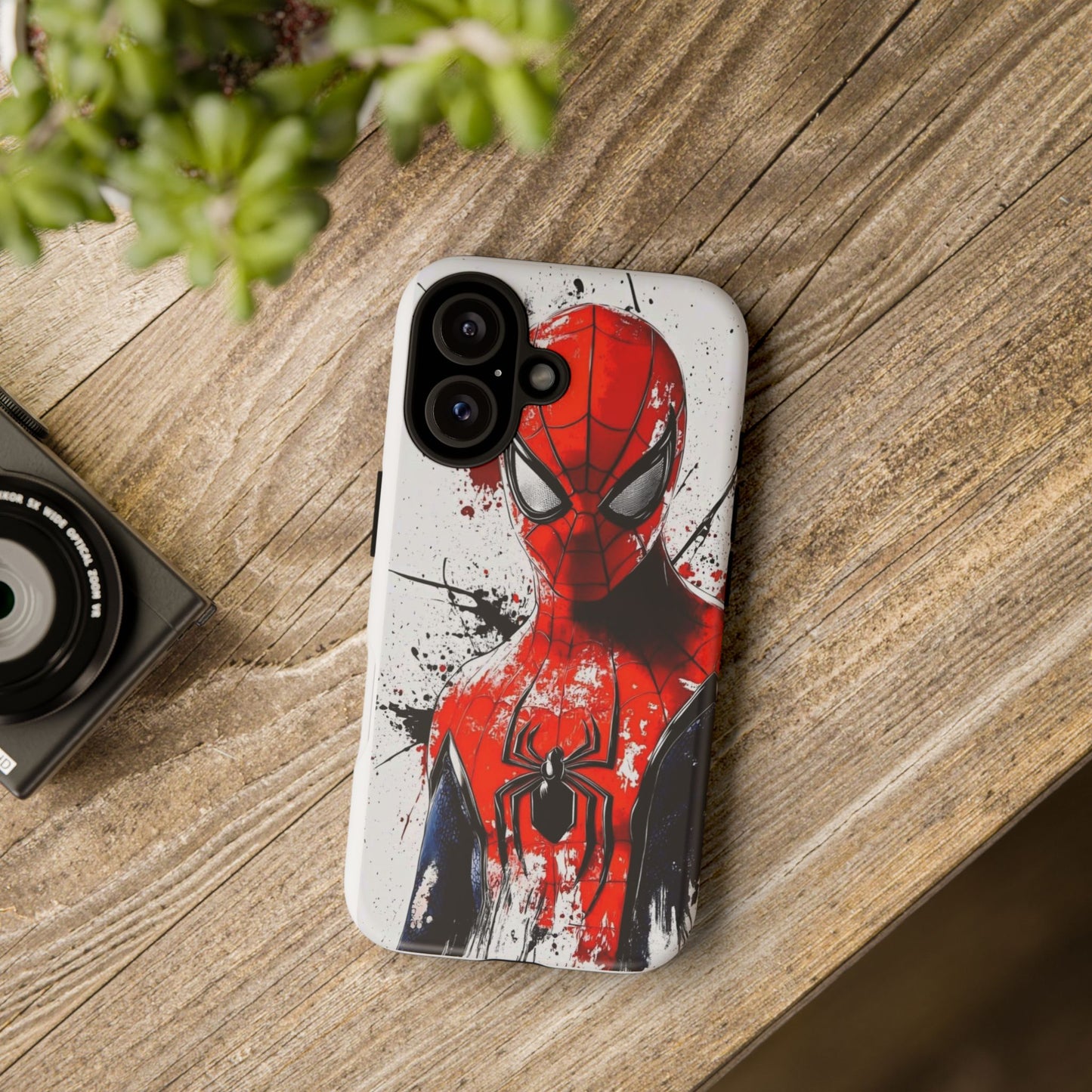 Spider Hero Phone Case — Red Splatter Superhero iPhone Cover