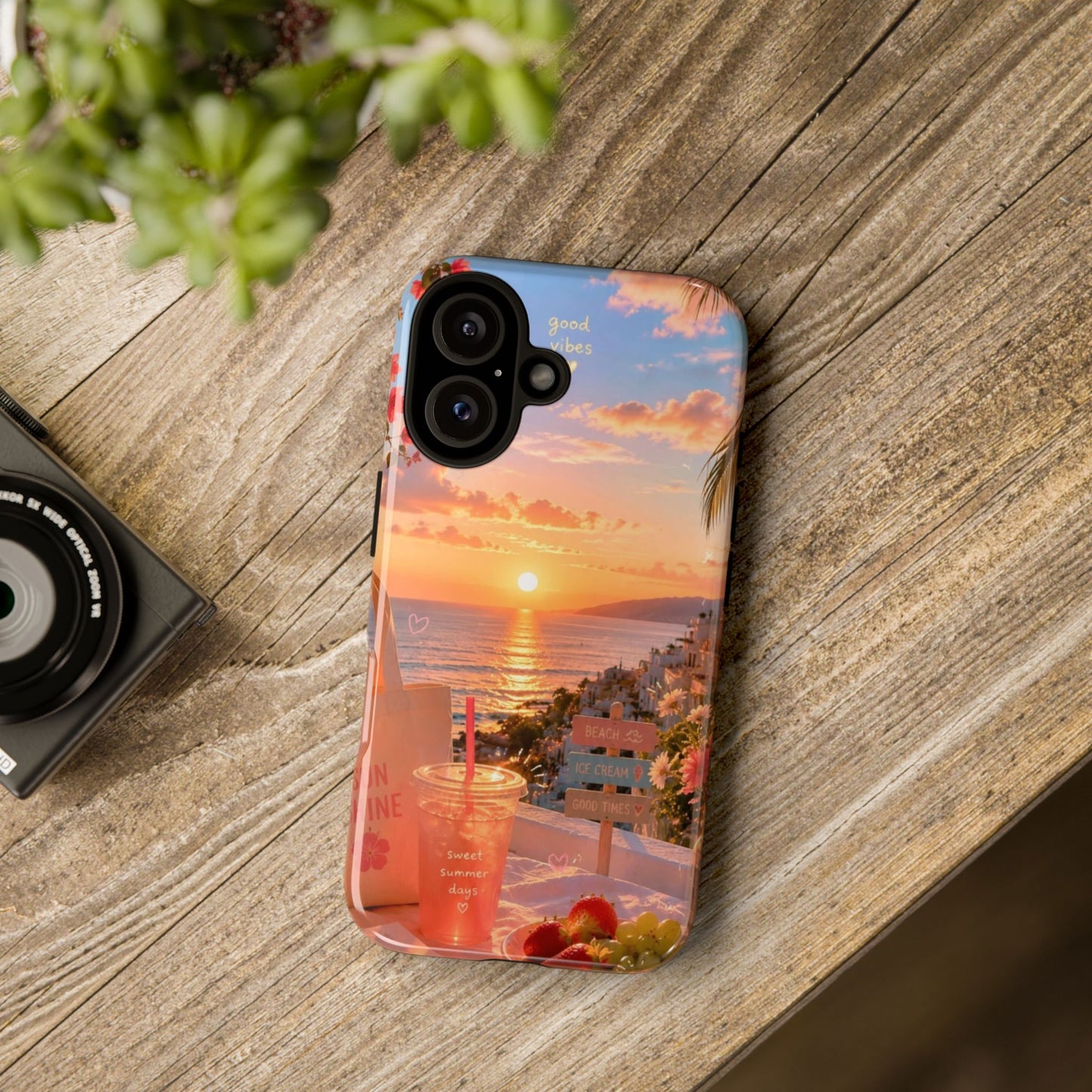 Sunset Beach Phone Case 'Good Vibes'