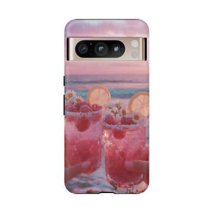 Pink Sunset Cocktail Phone Case — Beach Drink Protective Cover