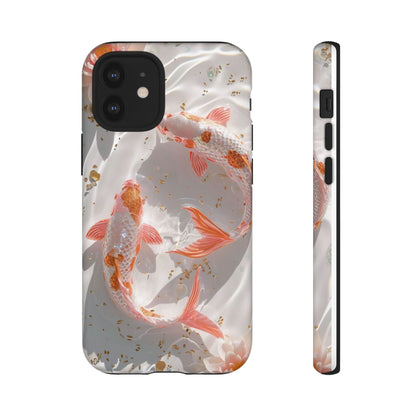 Koi Fish Phone Case "Serene Gold Fleck Watercolor"