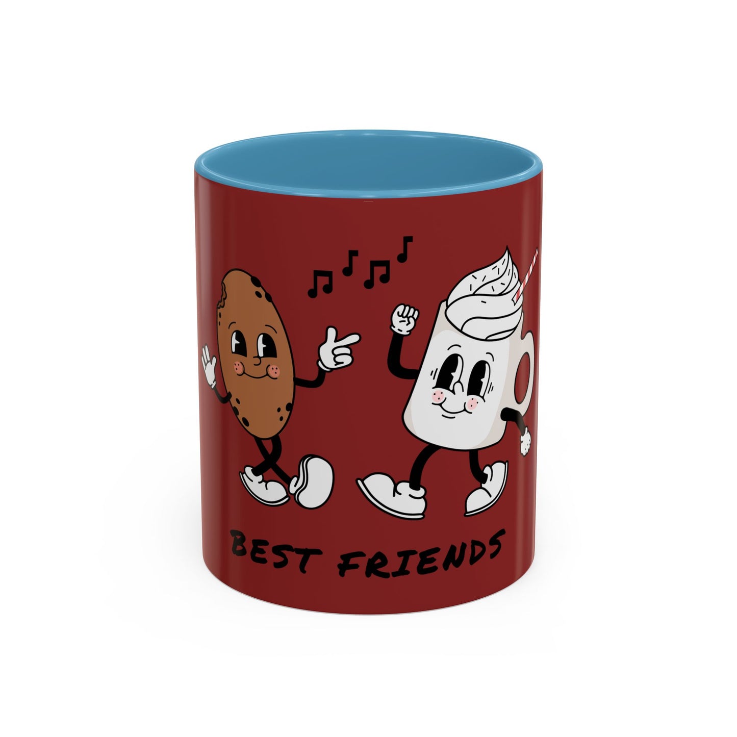 Best Friends Coffee Mug — Cute Cookie & Hot Cocoa Accent Mug (11/15oz)