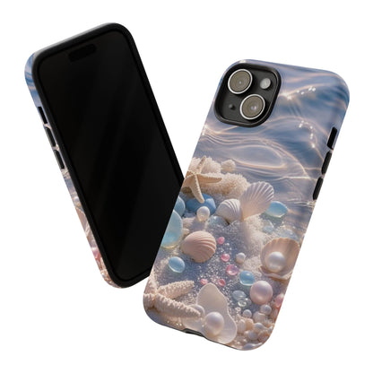 Seashell Pearl Phone Case — Pastel Beach Protective Tough Case