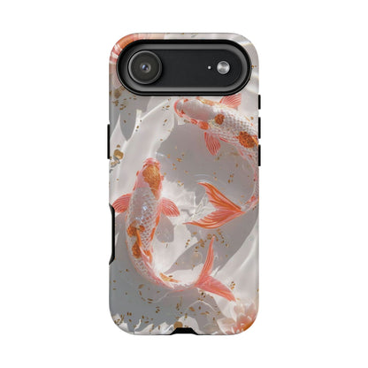 Koi Fish Phone Case "Serene Gold Fleck Watercolor"