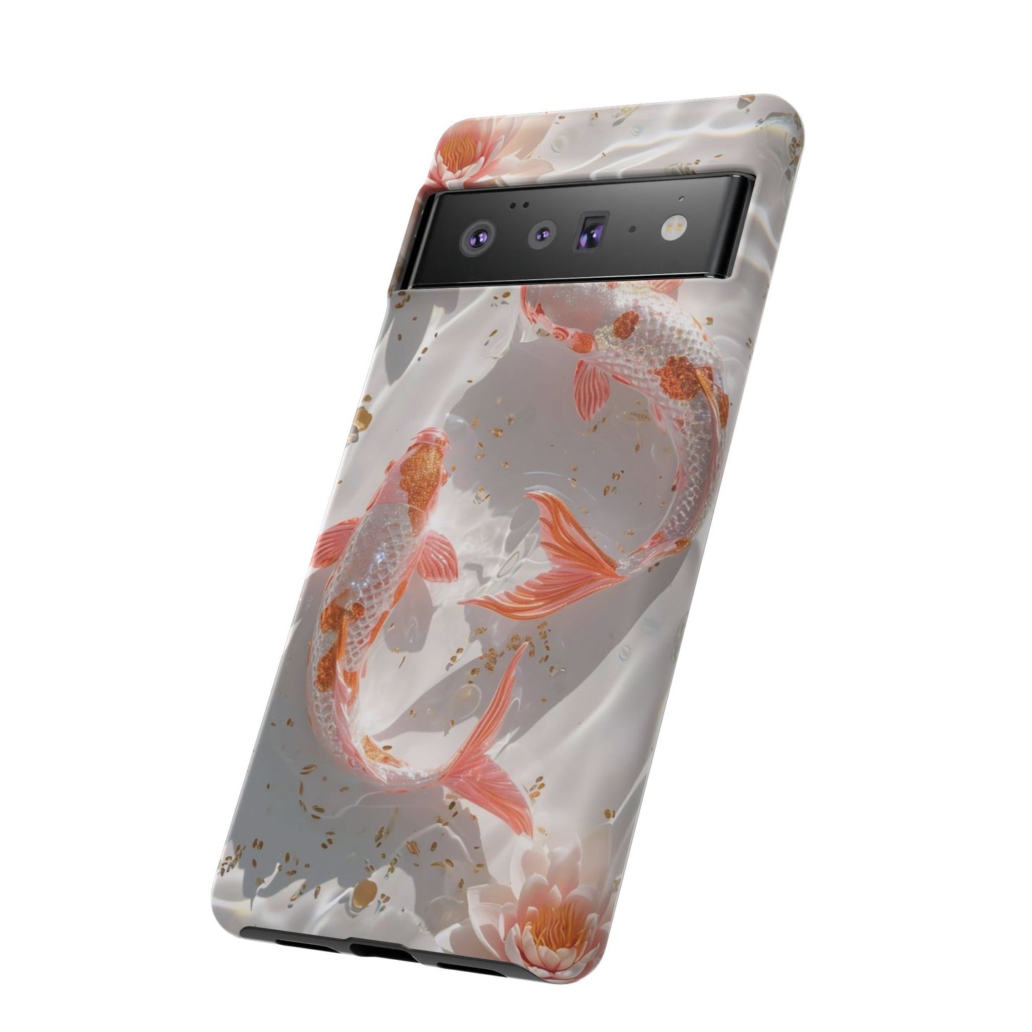 Koi Fish Phone Case "Serene Gold Fleck Watercolor"