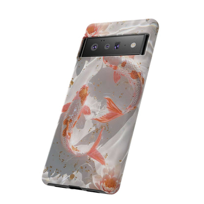 Koi Fish Phone Case "Serene Gold Fleck Watercolor"