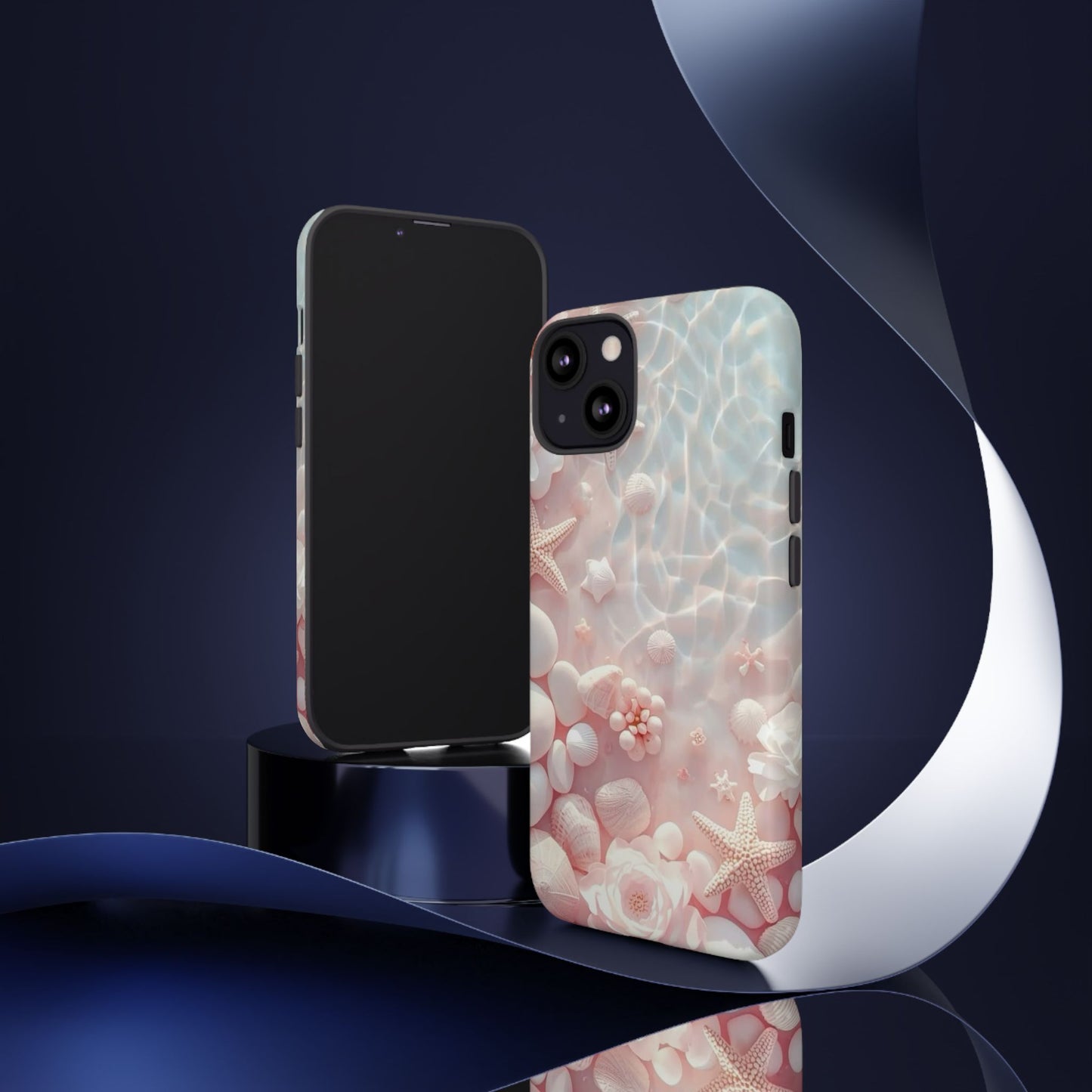 Phone Case — Pink Seashell Starfish Beach Waterproof Design
