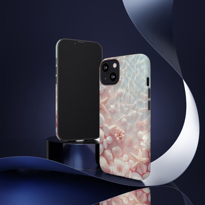 Phone Case — Pink Seashell Starfish Beach Waterproof Design