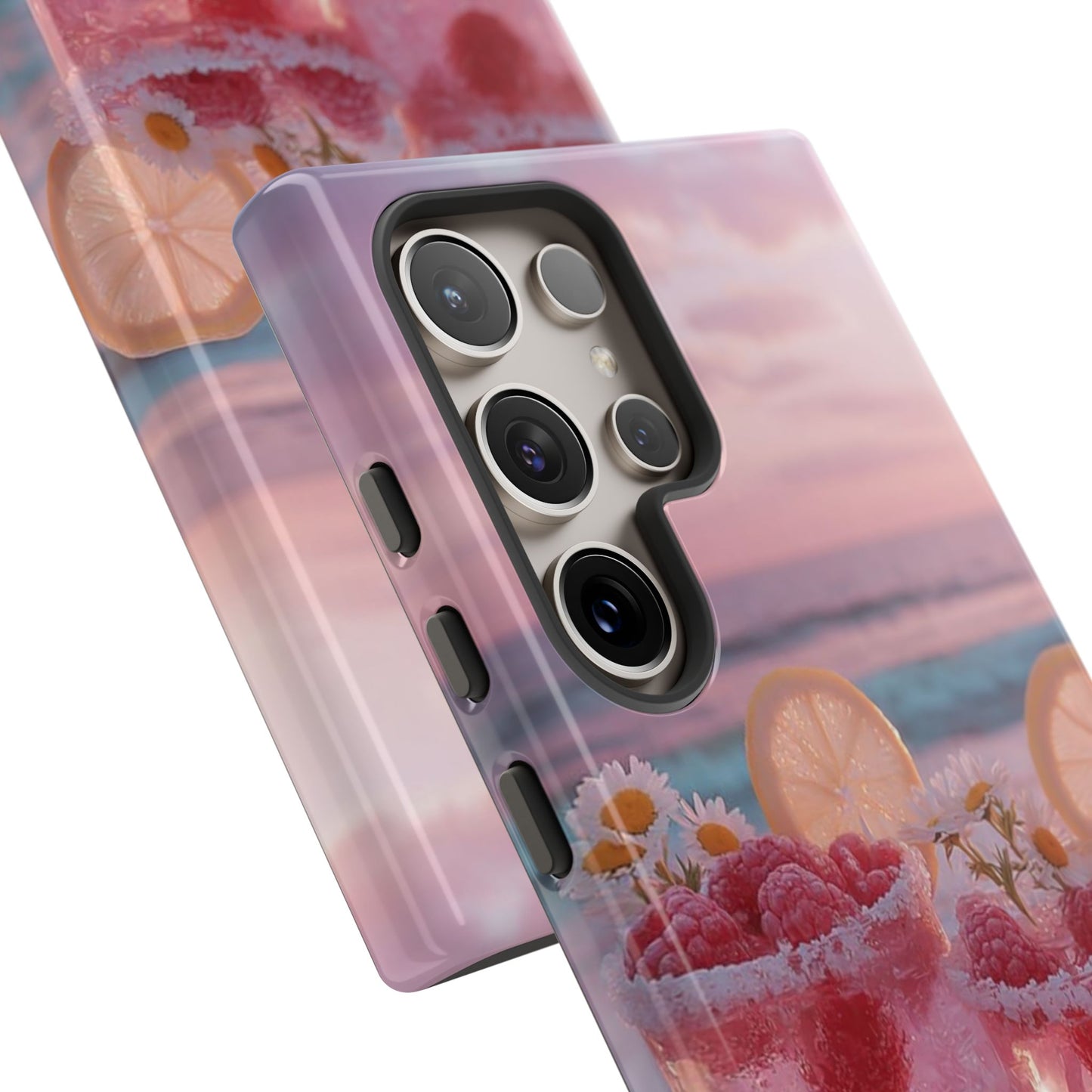 Pink Sunset Cocktail Phone Case — Beach Drink Protective Cover
