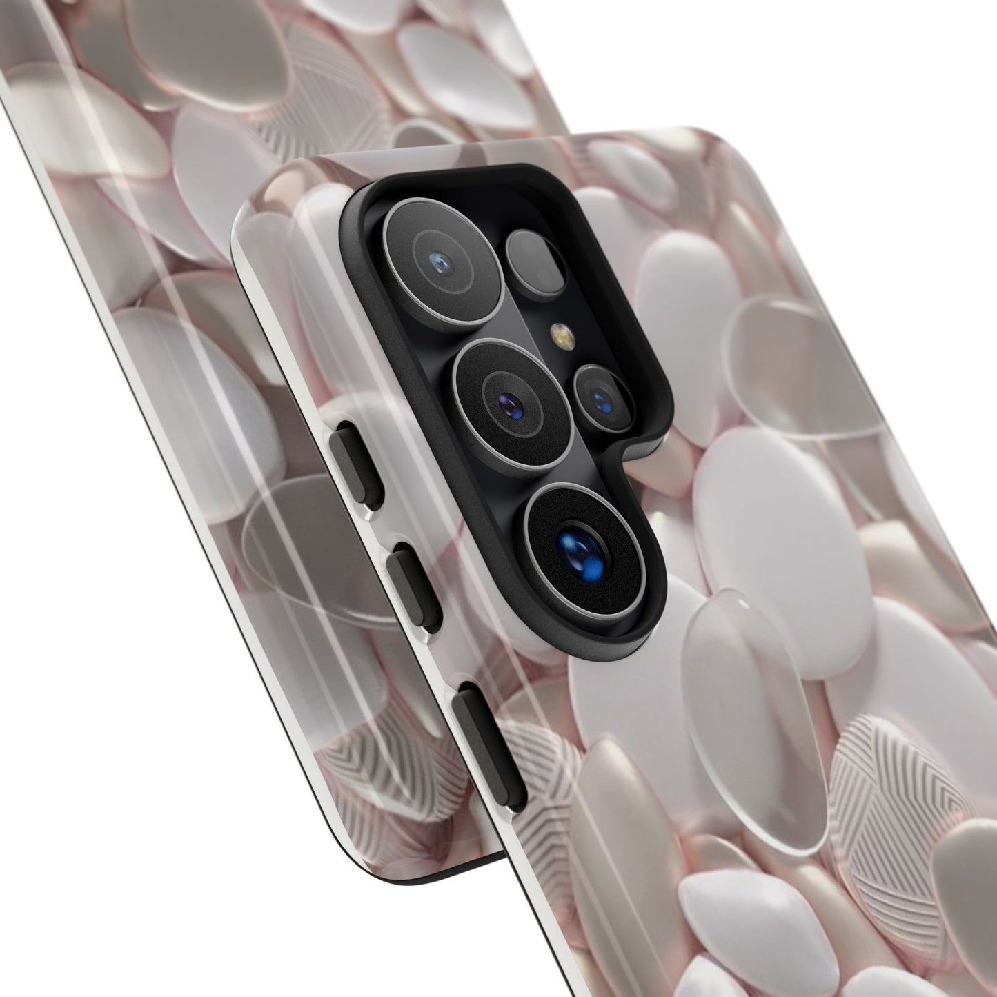 Phone Case – Soft Pink Pebble Pattern Protective Tough Case