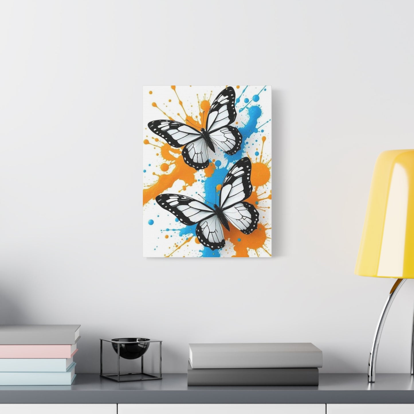 Butterfly Splash Canvas Wall Art — Matte Stretched Canvas
