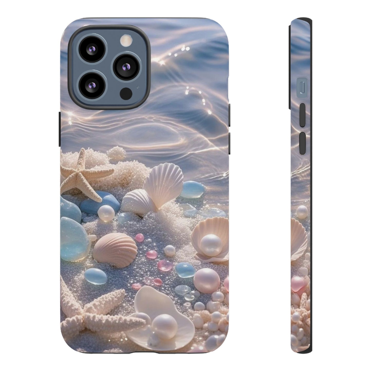 Seashell Pearl Phone Case — Pastel Beach Protective Tough Case