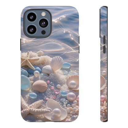Seashell Pearl Phone Case — Pastel Beach Protective Tough Case