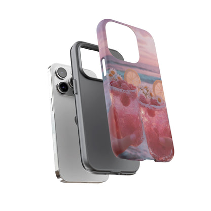 Pink Sunset Cocktail Phone Case — Beach Drink Protective Cover