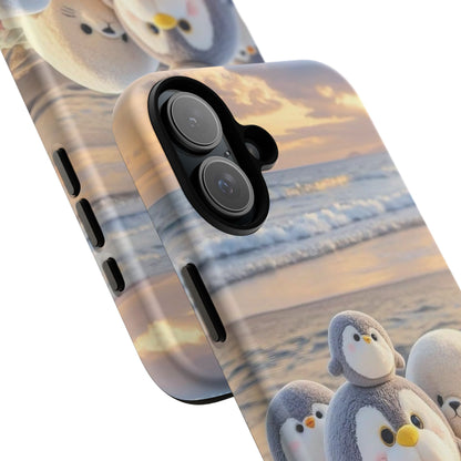 Cute Plush Penguins Beach Phone Case