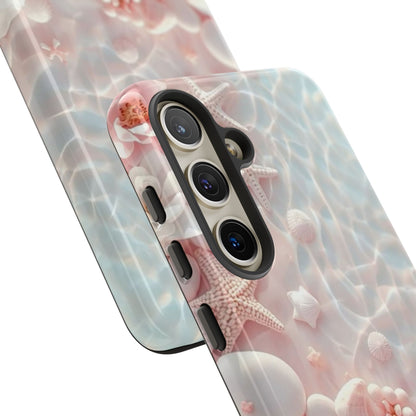Phone Case — Pink Seashell Starfish Beach Waterproof Design