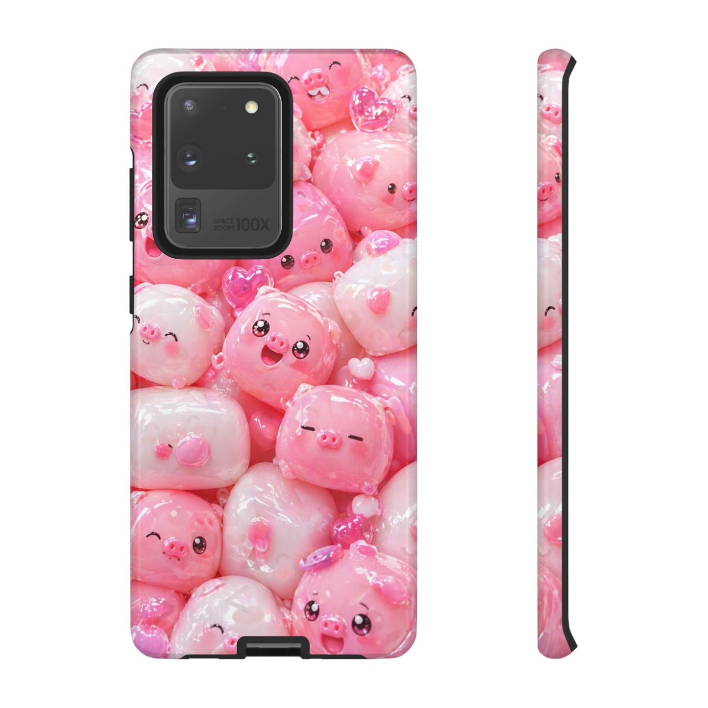 Cute Soft-Pink Character Protective Phone Case
