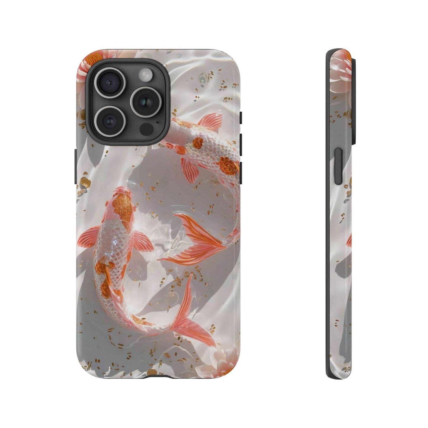Koi Fish Phone Case "Serene Gold Fleck Watercolor"