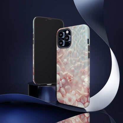 Phone Case — Pink Seashell Starfish Beach Waterproof Design
