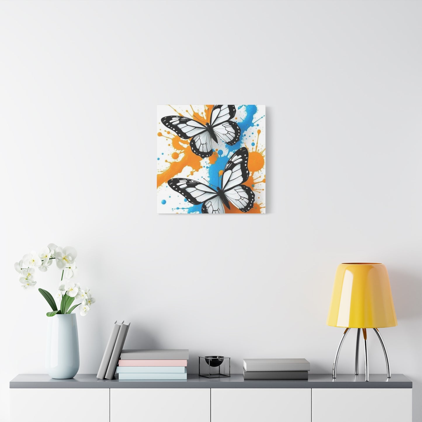 Butterfly Splash Canvas Wall Art — Matte Stretched Canvas