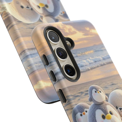 Cute Plush Penguins Beach Phone Case