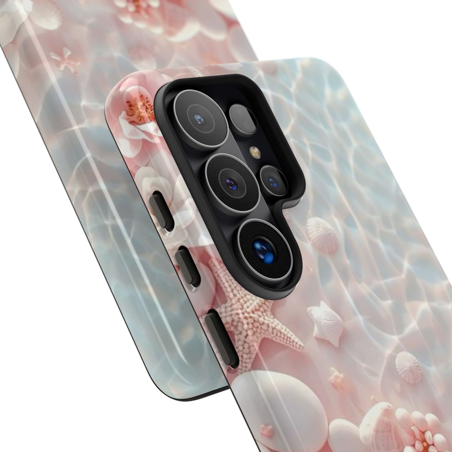 Phone Case — Pink Seashell Starfish Beach Waterproof Design