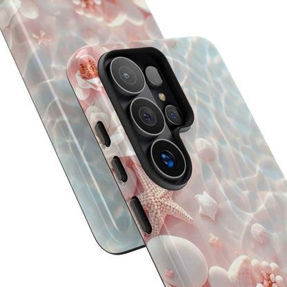 Phone Case — Pink Seashell Starfish Beach Waterproof Design