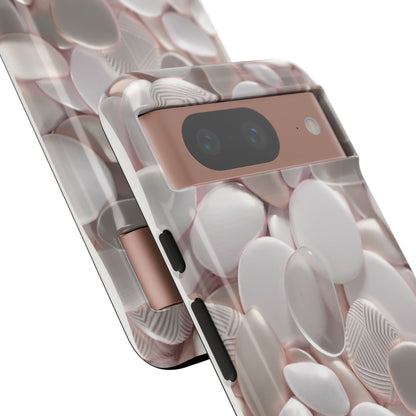 Phone Case – Soft Pink Pebble Pattern Protective Tough Case