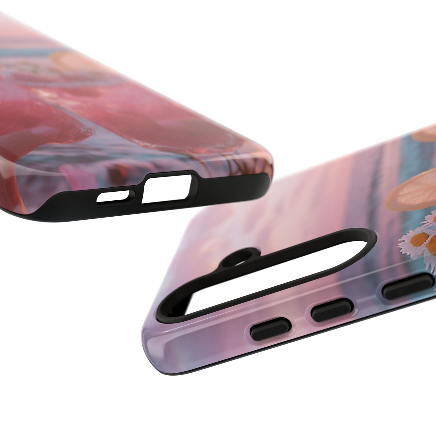 Pink Sunset Cocktail Phone Case — Beach Drink Protective Cover