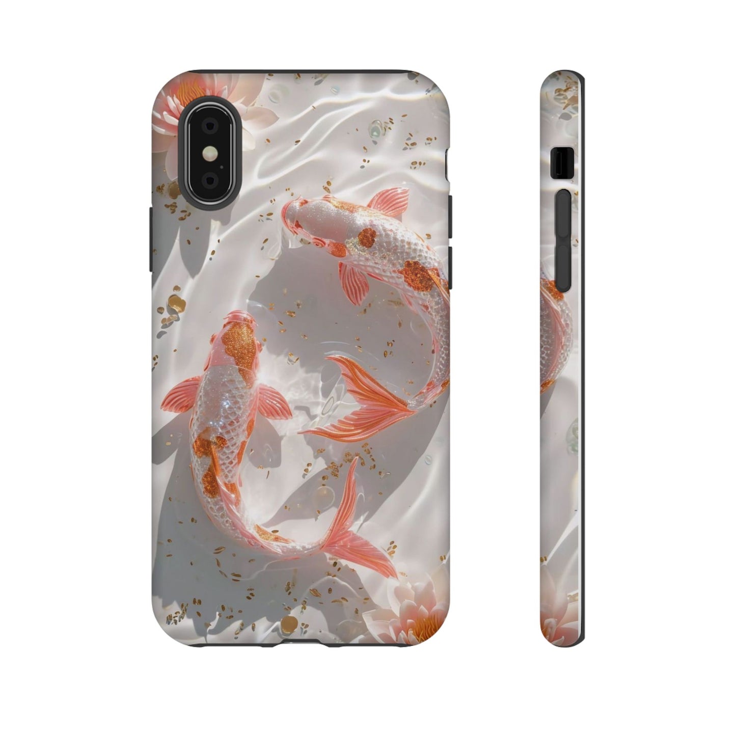 Koi Fish Phone Case "Serene Gold Fleck Watercolor"