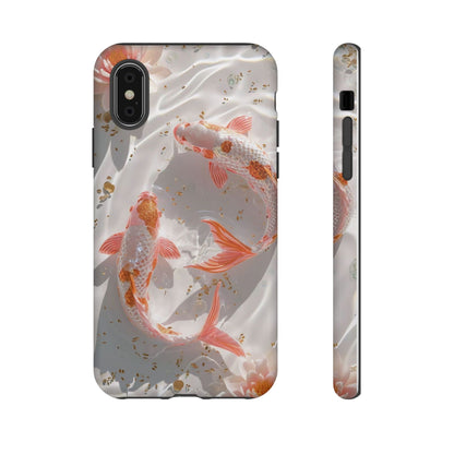 Koi Fish Phone Case "Serene Gold Fleck Watercolor"