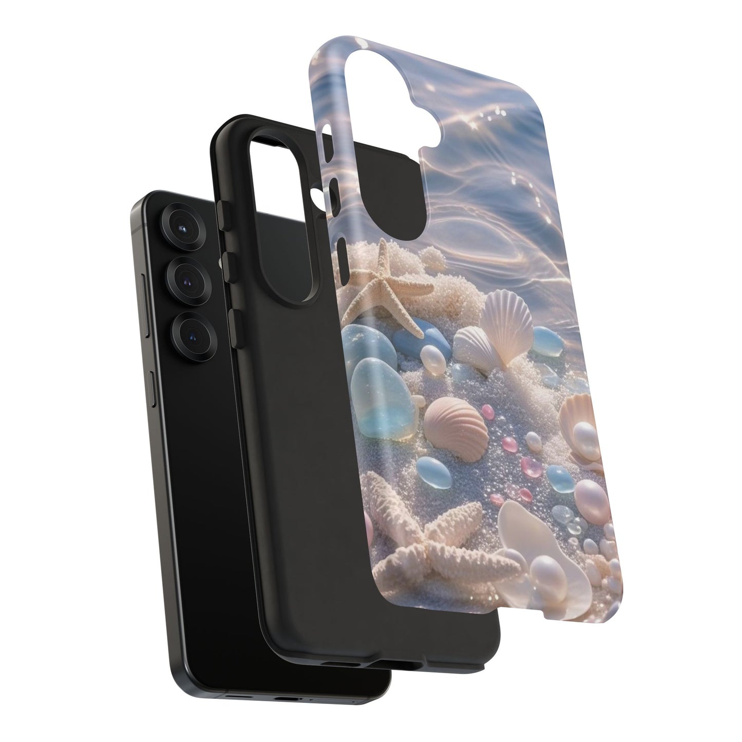 Seashell Pearl Phone Case — Pastel Beach Protective Tough Case