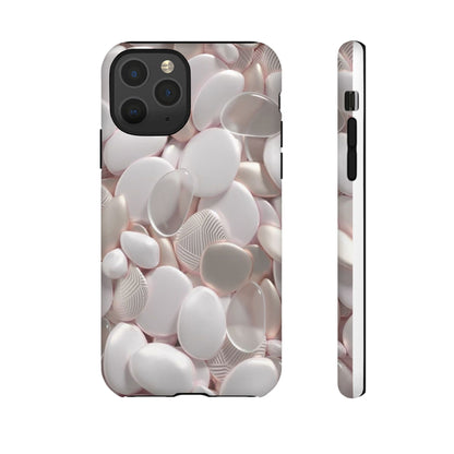 Phone Case – Soft Pink Pebble Pattern Protective Tough Case