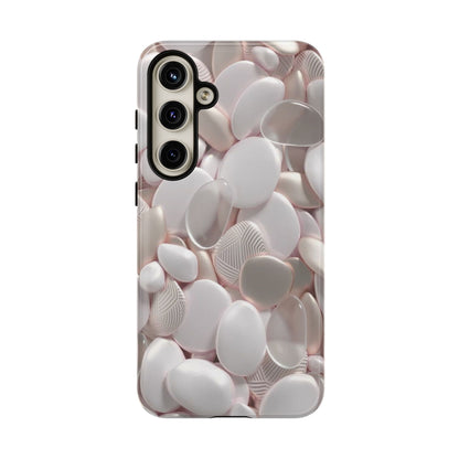 Phone Case – Soft Pink Pebble Pattern Protective Tough Case