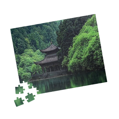 Scenic Japanese Temple Puzzle — Serene Forest Lake Jigsaw (110–1014 pcs)