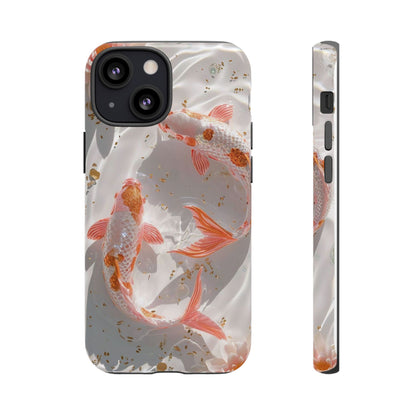 Koi Fish Phone Case "Serene Gold Fleck Watercolor"