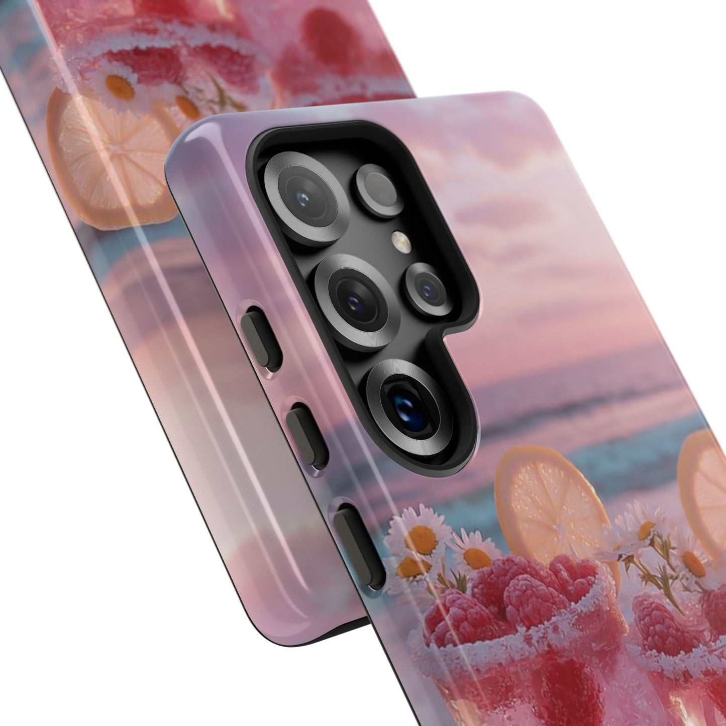Pink Sunset Cocktail Phone Case — Beach Drink Protective Cover
