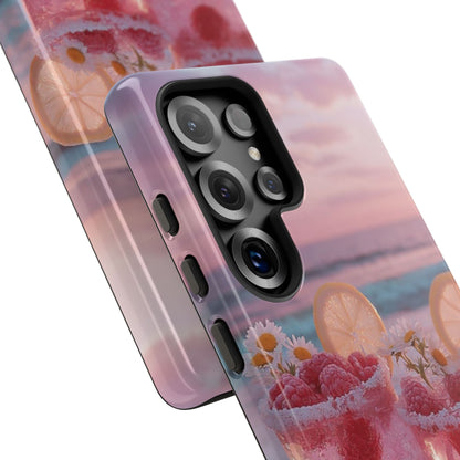 Pink Sunset Cocktail Phone Case — Beach Drink Protective Cover