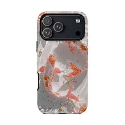 Koi Fish Phone Case "Serene Gold Fleck Watercolor"