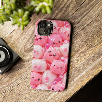 Cute Kawaii Pink Marshmallow Phone Case