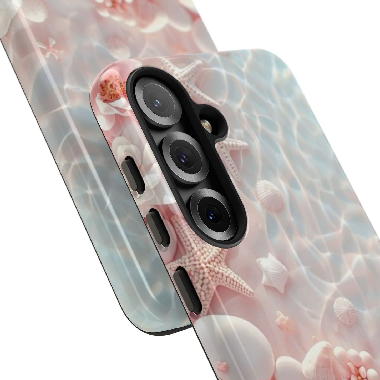 Phone Case — Pink Seashell Starfish Beach Waterproof Design