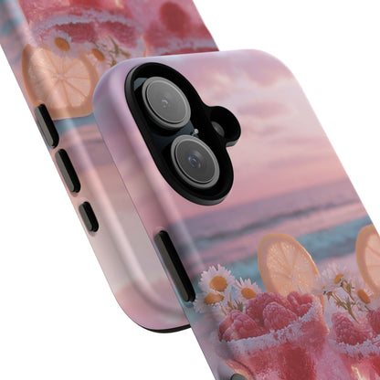 Pink Sunset Cocktail Phone Case — Beach Drink Protective Cover