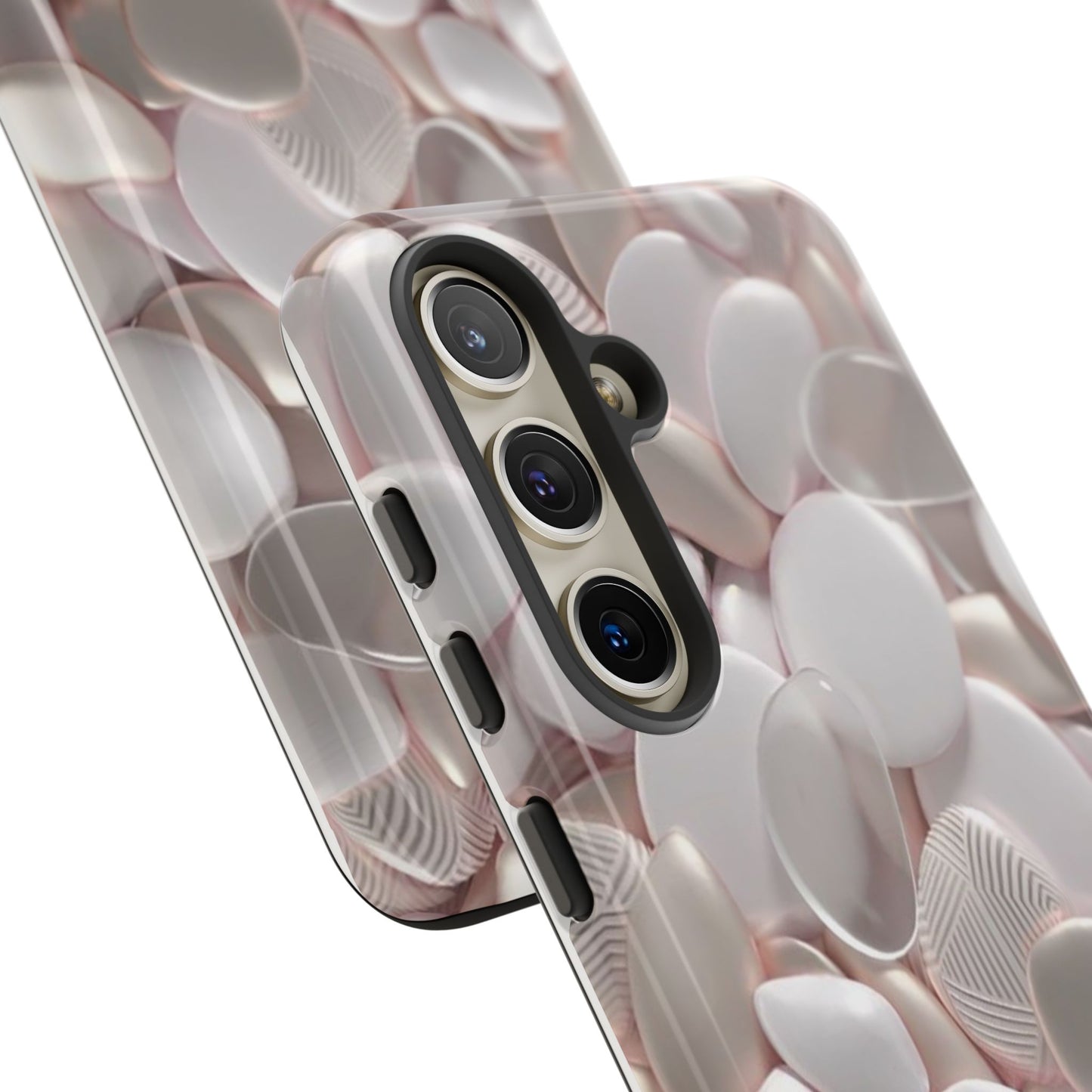 Phone Case – Soft Pink Pebble Pattern Protective Tough Case