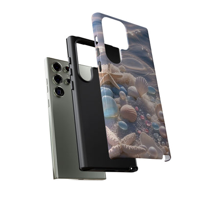Tough Cases — Pastel Seashell Phone Case (Beach Shells, Pearls & Starfish)