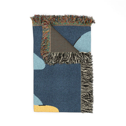 Cats Split-Color Woven Blanket — Cute Two-Tone Cat Throw for Kids & Cat Lovers