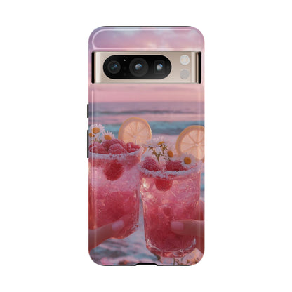 Pink Sunset Cocktail Phone Case — Beach Drink Protective Cover