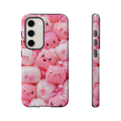 Cute Soft-Pink Character Protective Phone Case