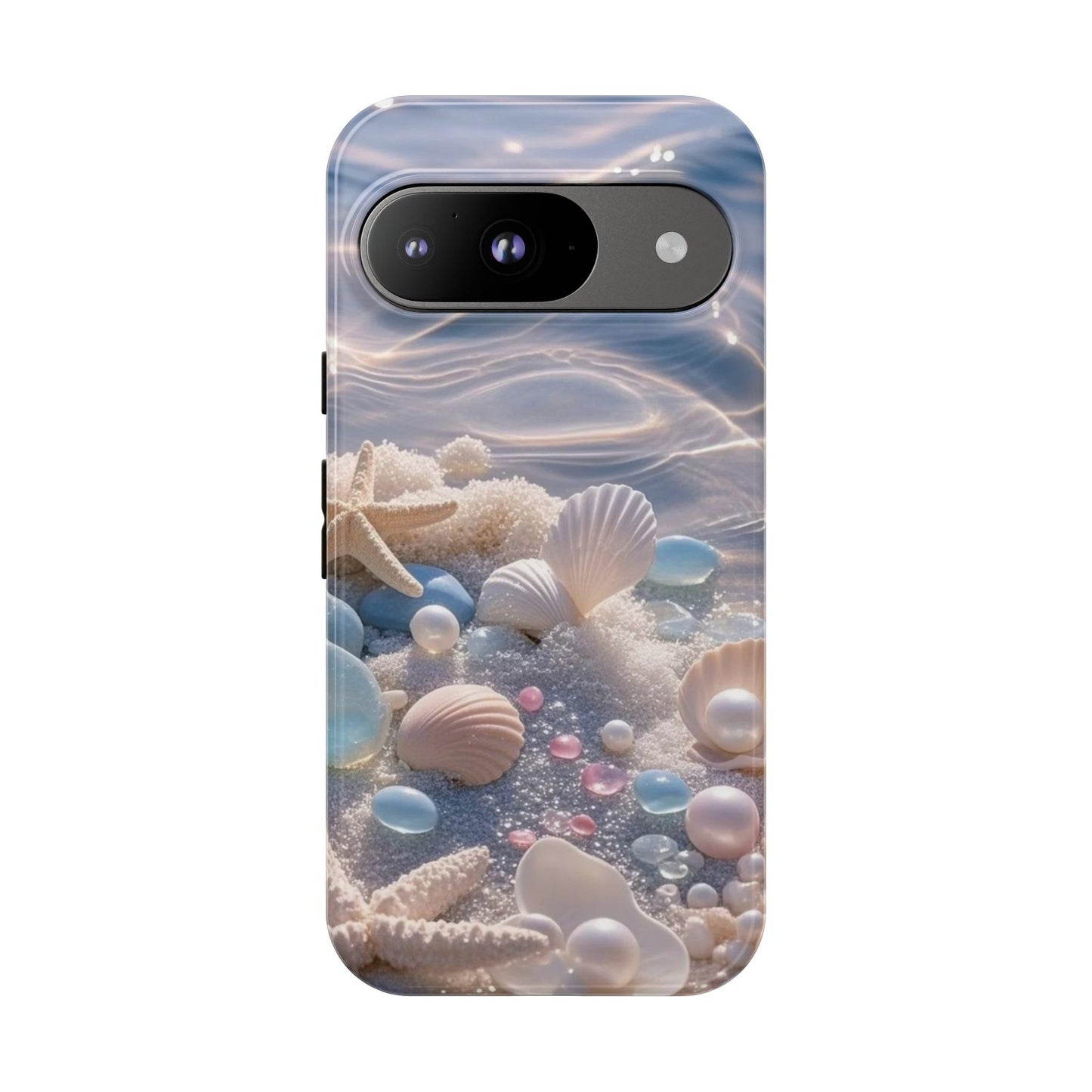 Seashell Pearl Phone Case — Pastel Beach Protective Tough Case