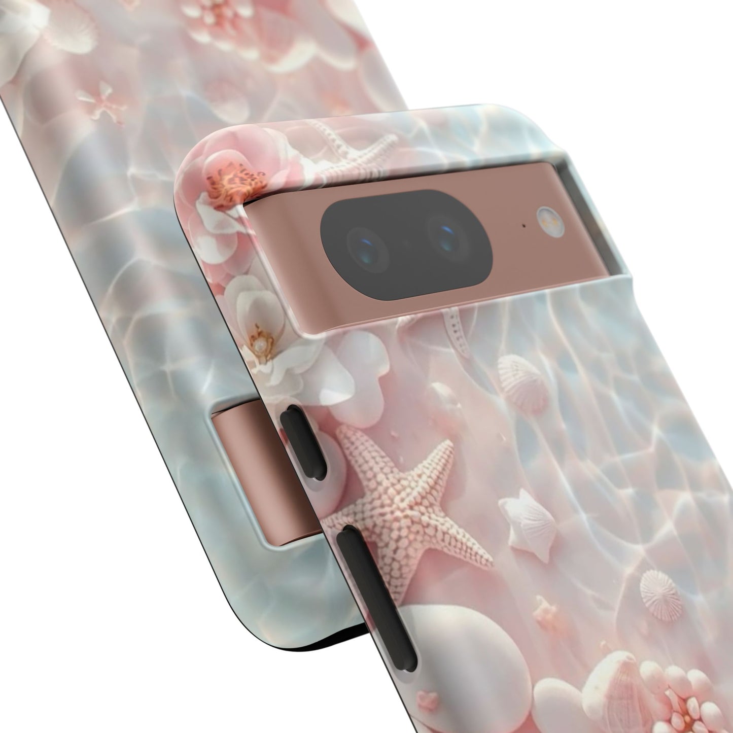 Phone Case — Pink Seashell Starfish Beach Waterproof Design