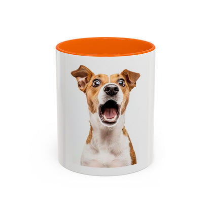 Surprised Dog Accent Coffee Mug – Funny Jack Russell Face 11/15oz