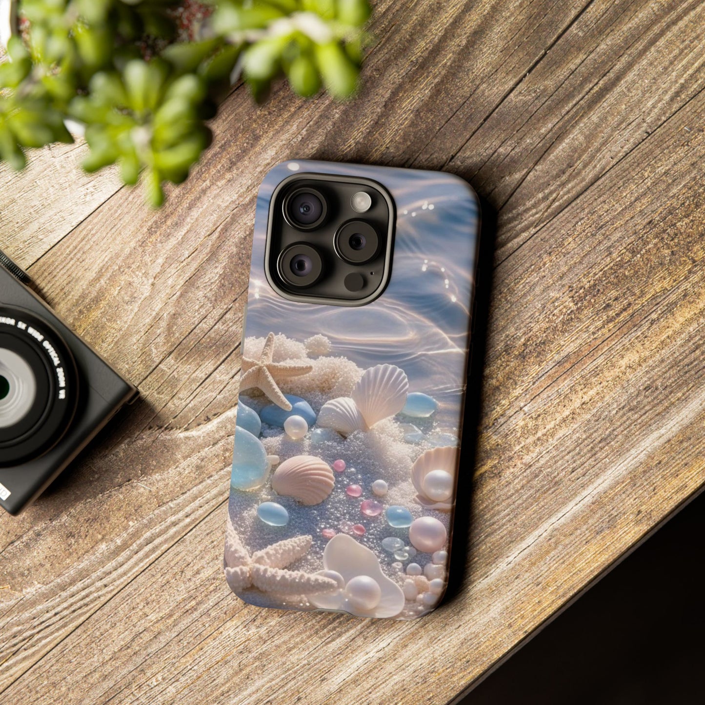 Seashell Pearl Phone Case — Pastel Beach Protective Tough Case